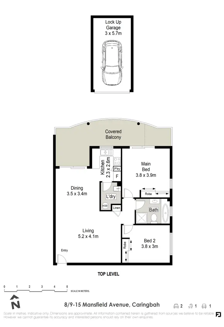 Floorplan of Homely apartment listing, 8/9-15 Mansfield Avenue, Caringbah NSW 2229