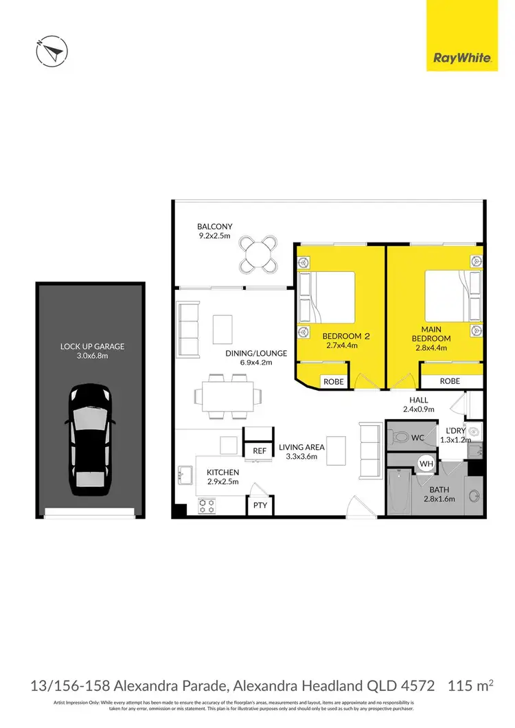 Floorplan of Homely unit listing, 13/156-158 Alexandra Parade, Alexandra Headland QLD 4572