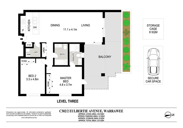 Floorplan of Homely apartment listing, C302/2 Eulbertie Avenue, Warrawee NSW 2074