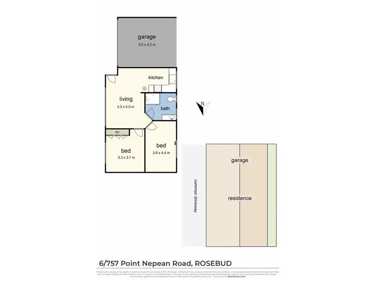 Floorplan of Homely unit listing, 6/757 Point Nepean Road, Rosebud VIC 3939