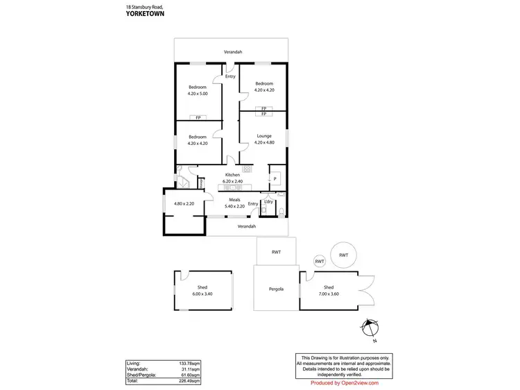 Floorplan of Homely house listing, 18 Stansbury Road, Yorketown SA 5576