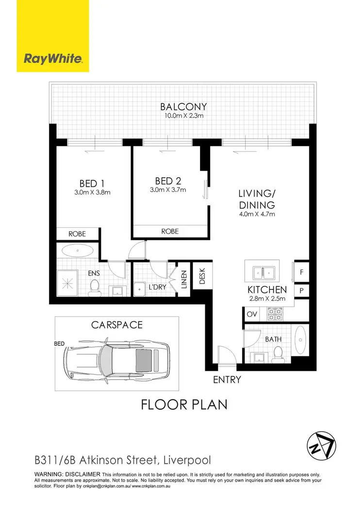 Floorplan of Homely unit listing, B311/6B Atkinson Street, Liverpool NSW 2170