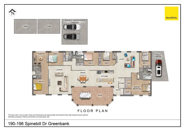 Floorplan of Homely house listing, 190-196 Spinebill Drive, Greenbank QLD 4124
