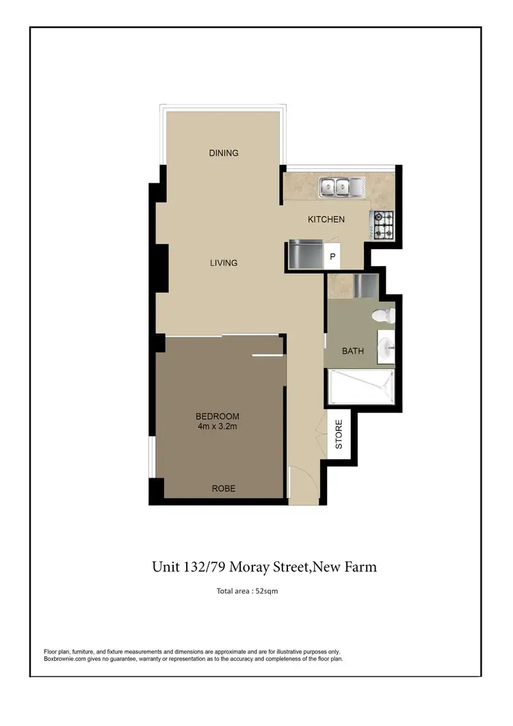 Floorplan of Homely unit listing, 132/79 Moray Street, New Farm QLD 4005