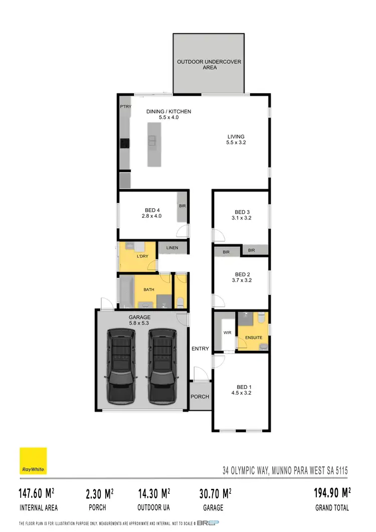 Floorplan of Homely house listing, 34 Olympic Way, Munno Para West SA 5115