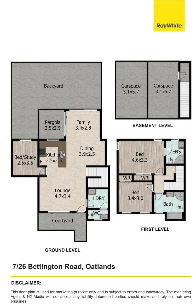 Floorplan of Homely townhouse listing, 7/26 Bettington Road, Oatlands NSW 2117