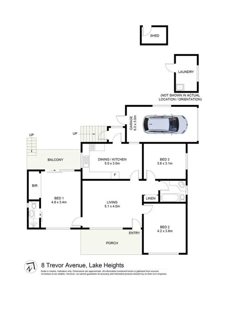 Floorplan of Homely house listing, 8 Trevor Avenue, Lake Heights NSW 2502