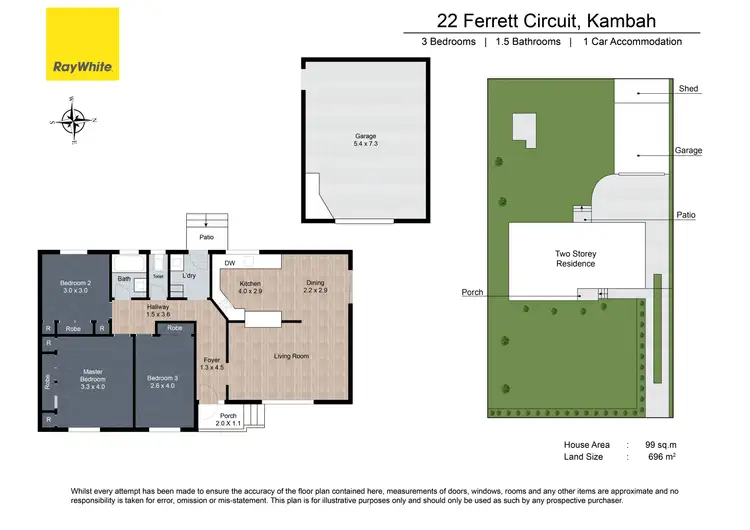 Floorplan of Homely house listing, 22 Ferrett Circuit, Kambah ACT 2902