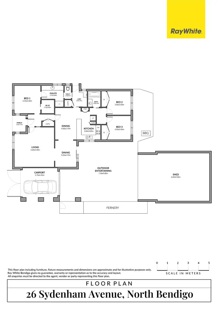 Floorplan of Homely house listing, 26 Sydenham Avenue, North Bendigo VIC 3550