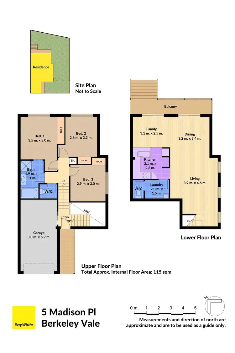 Floorplan of Homely townhouse listing, 5 Madison Place, Berkeley Vale NSW 2261