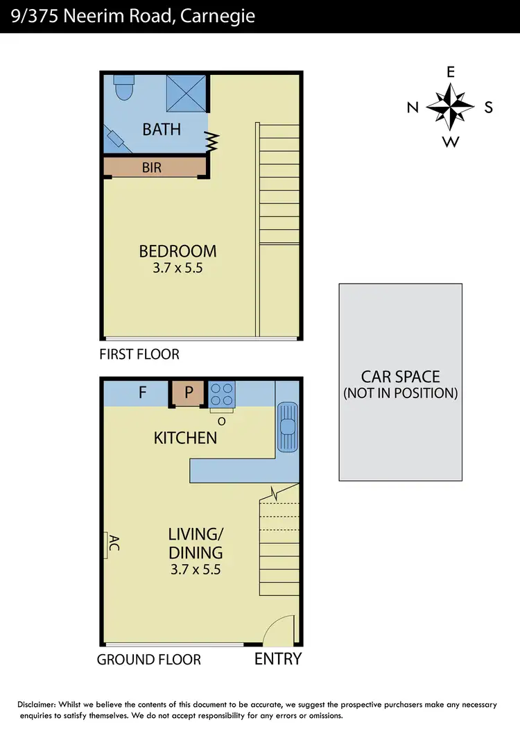 Floorplan of Homely apartment listing, 9/375 Neerim Road, Carnegie VIC 3163