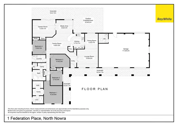 Floorplan of Homely house listing, 1 Federation Place, North Nowra NSW 2541