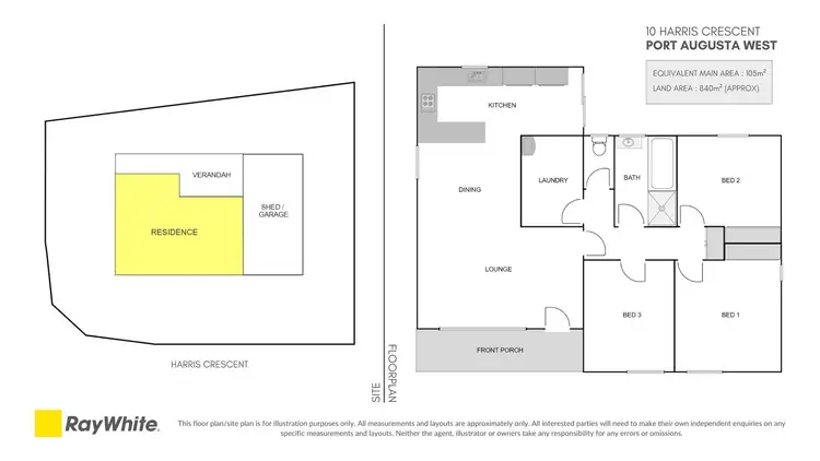 Floorplan of Homely house listing, 10 Harris Crescent, Port Augusta West SA 5700