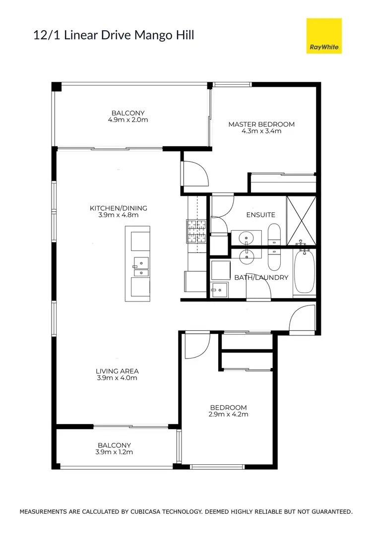 Floorplan of Homely unit listing, 12/1 Linear Drive, Mango Hill QLD 4509