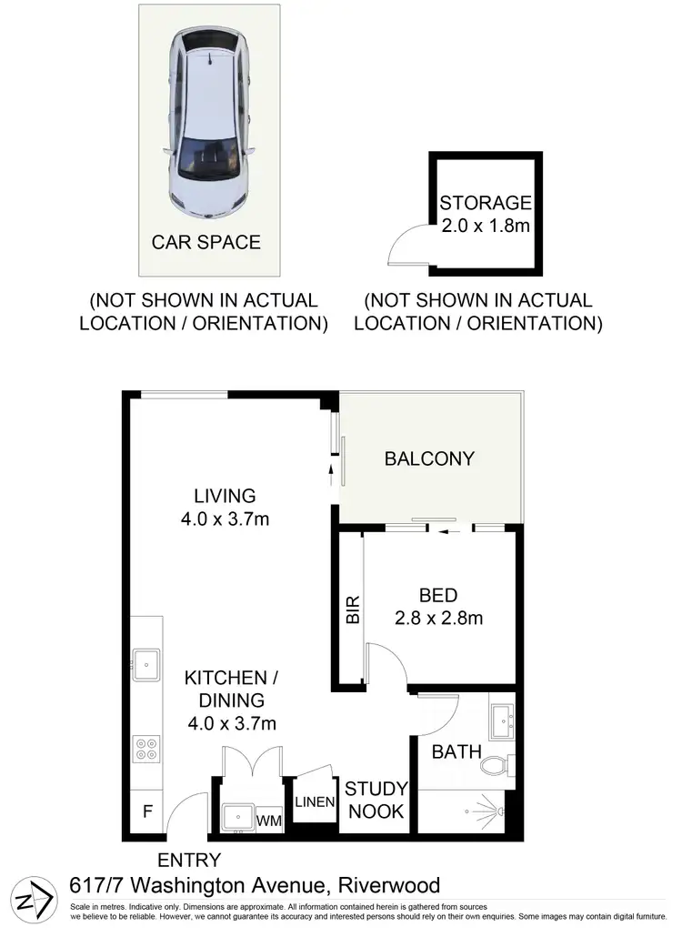 Floorplan of Homely apartment listing, 617/7 Washington Avenue, Riverwood NSW 2210
