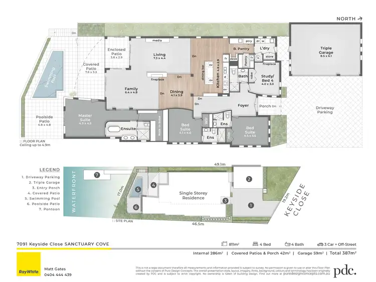 Floorplan of Homely house listing, 7091 Keyside Close, Sanctuary Cove QLD 4212