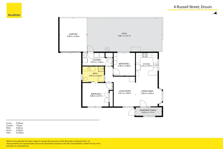 Floorplan of Homely house listing, 4 Russell Street, Drouin VIC 3818