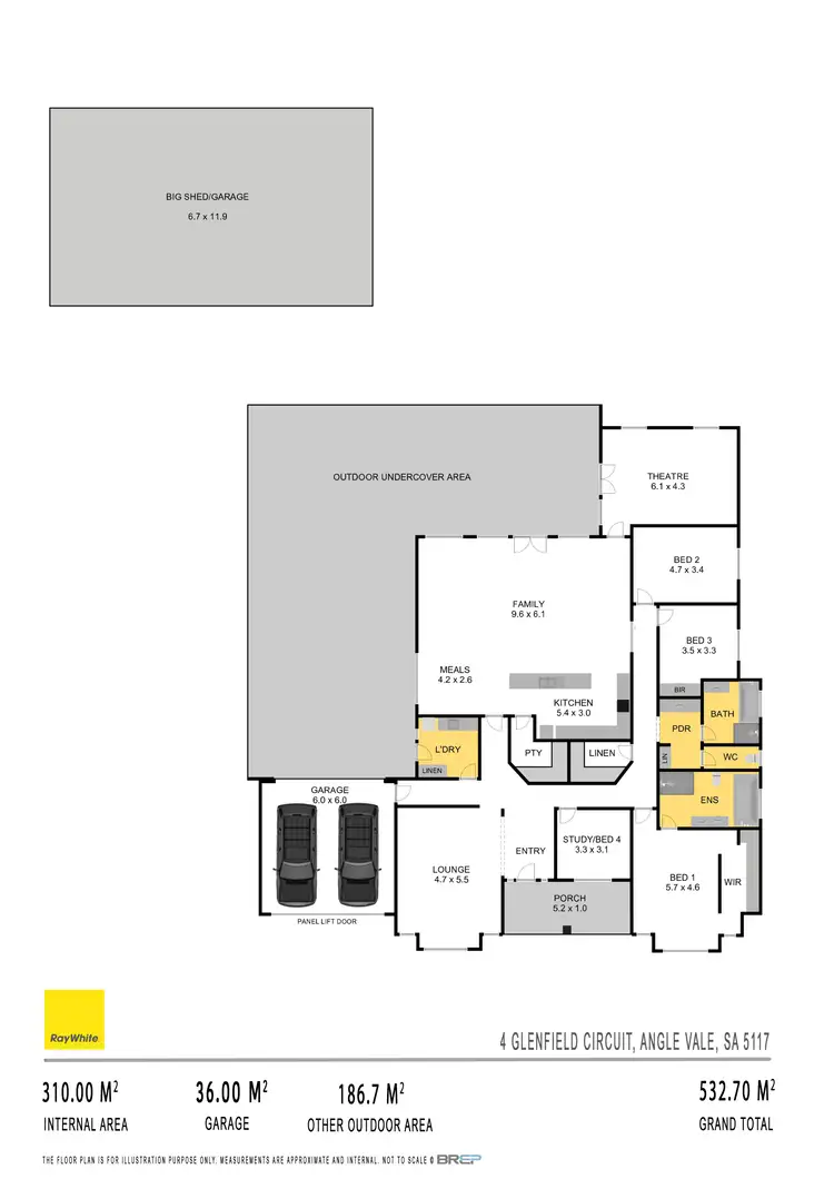 Floorplan of Homely house listing, 4 Glenfield Circuit, Angle Vale SA 5117