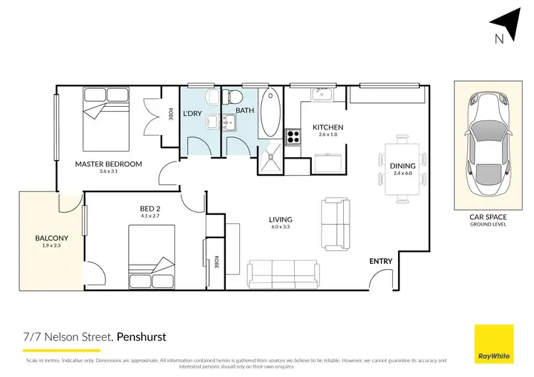Floorplan of Homely unit listing, 7/7 Nelson Street, Penshurst NSW 2222