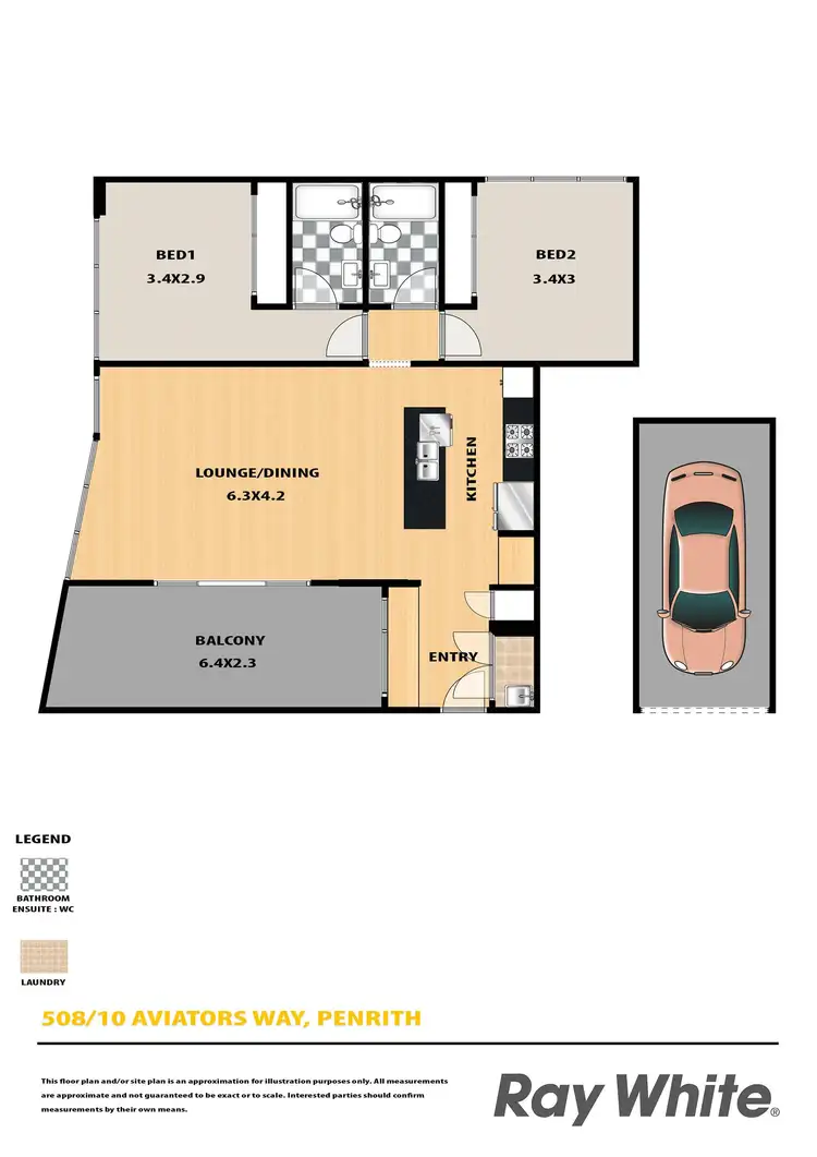 Floorplan of Homely unit listing, 508/10 Aviators Way, Penrith NSW 2750