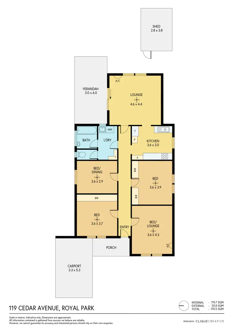Floorplan of Homely house listing, 119 Cedar Avenue, Royal Park SA 5014