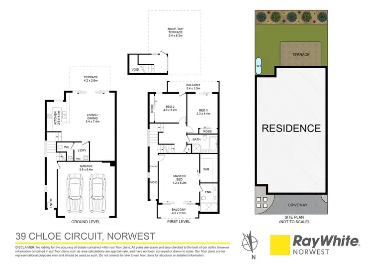Floorplan of Homely townhouse listing, 39 Chloe Circuit, Norwest NSW 2153