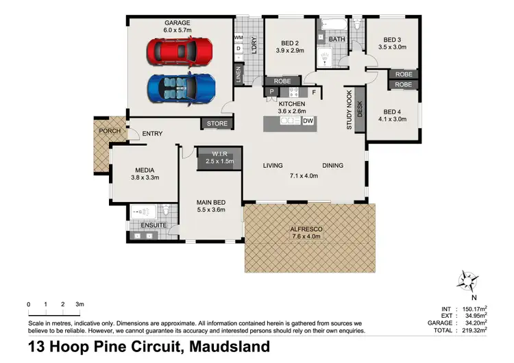 Floorplan of Homely house listing, 13 Hoop Pine Circuit, Maudsland QLD 4210