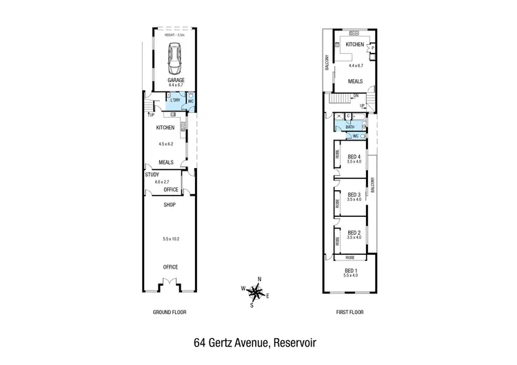 Floorplan of Homely house listing, 64 Gertz Avenue, Reservoir VIC 3073