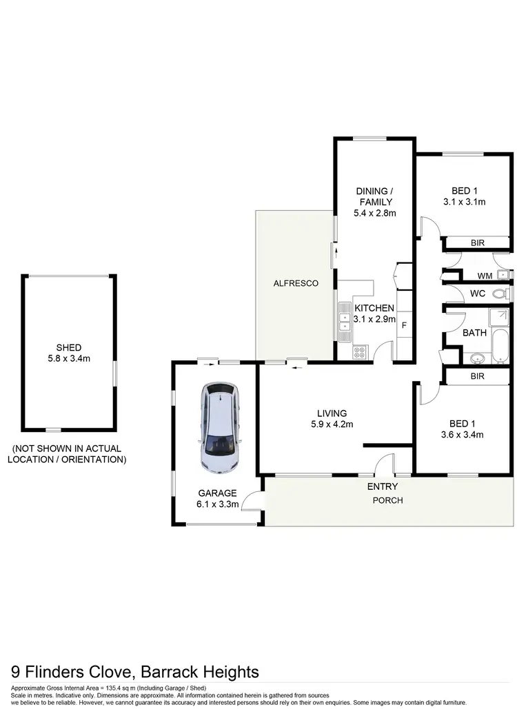 Floorplan of Homely house listing, 9 Flinders Close, Barrack Heights NSW 2528