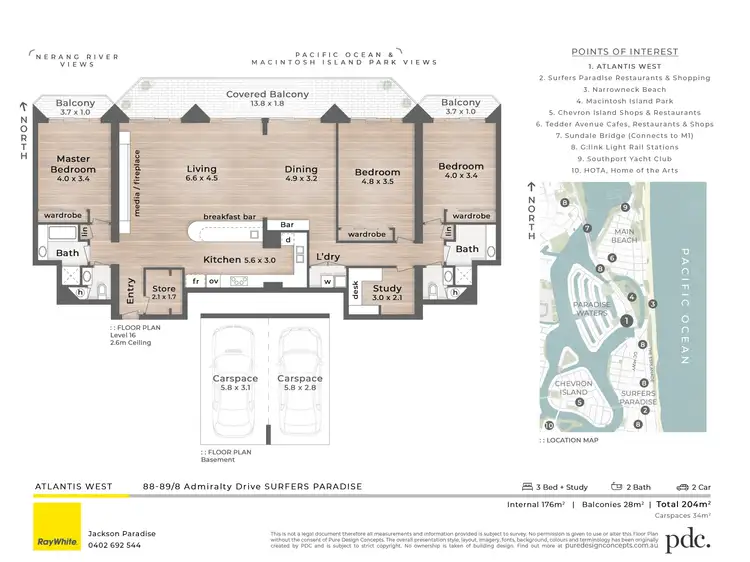 Floorplan of Homely unit listing, 88-89/8 Admiralty Drive, Surfers Paradise QLD 4217