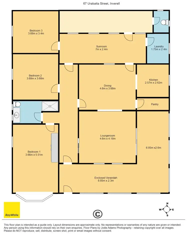 Floorplan of Homely house listing, 67 Urabatta Street, Inverell NSW 2360