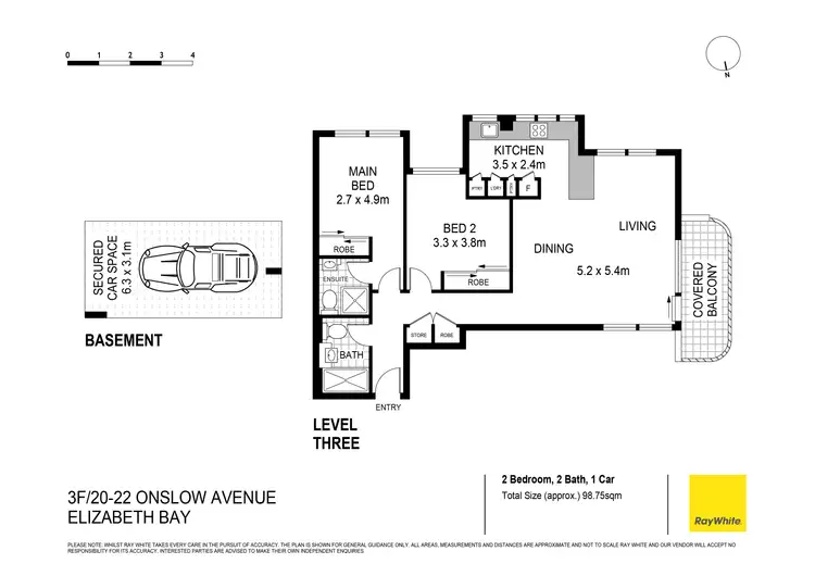 Floorplan of Homely apartment listing, 3F/20-22 Onslow Avenue, Elizabeth Bay NSW 2011