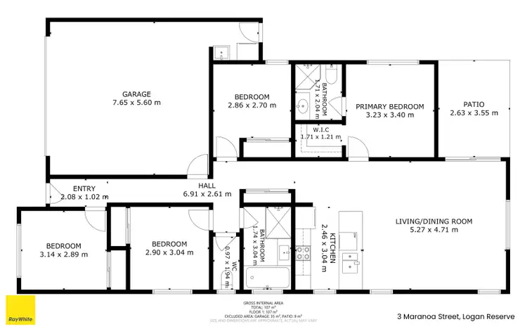 Floorplan of Homely house listing, 3 Maranoa Street, Logan Reserve QLD 4133