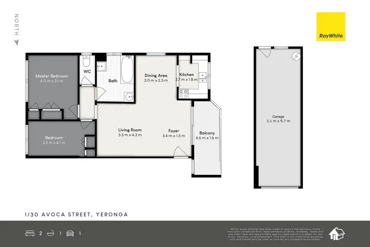 Floorplan of Homely unit listing, 1/30 Avoca Street, Yeronga QLD 4104