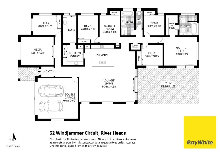 Floorplan of Homely house listing, 62 Windjammer Circuit, River Heads QLD 4655
