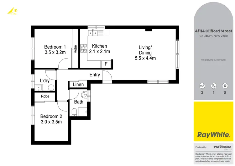 Floorplan of Homely unit listing, 4/114 Clifford Street, Goulburn NSW 2580