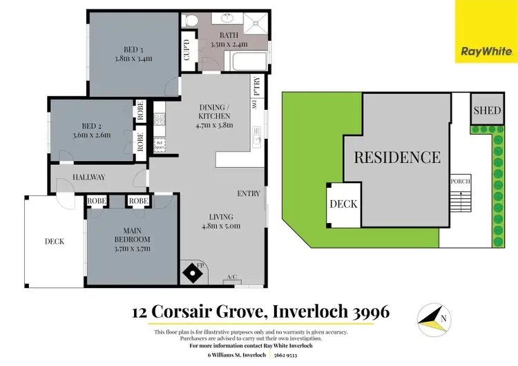 Floorplan of Homely house listing, 12 Corsair Grove, Inverloch VIC 3996