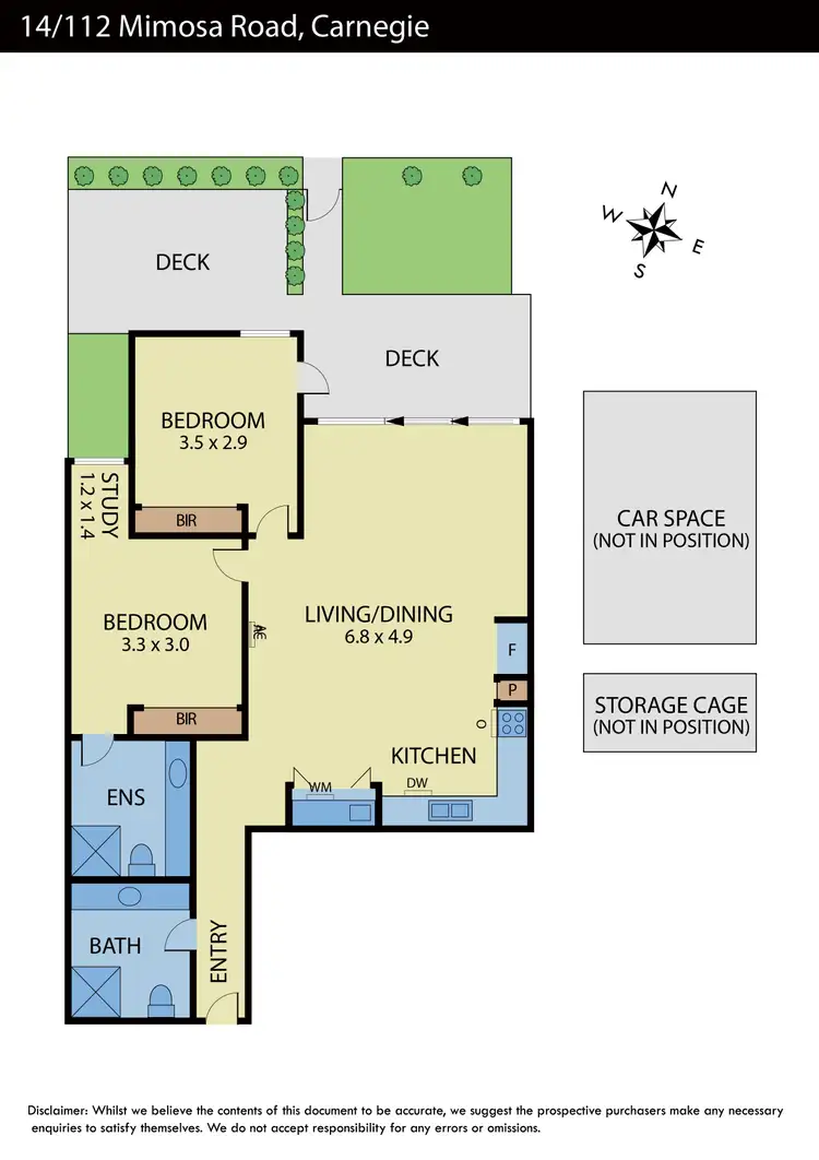 Floorplan of Homely apartment listing, 14/112 Mimosa Road, Carnegie VIC 3163