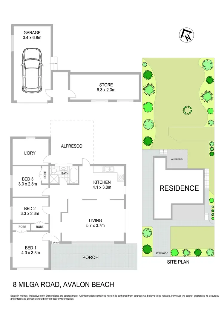 Floorplan of Homely house listing, 8 Milga Road, Avalon Beach NSW 2107