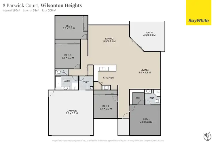 Floorplan of Homely house listing, 8 Barwick Court, Wilsonton Heights QLD 4350