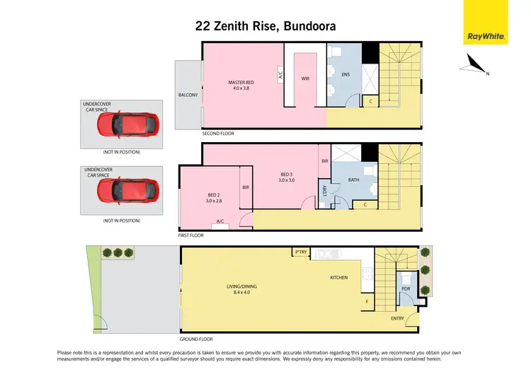 Floorplan of Homely townhouse listing, 22 Zenith Rise, Bundoora VIC 3083