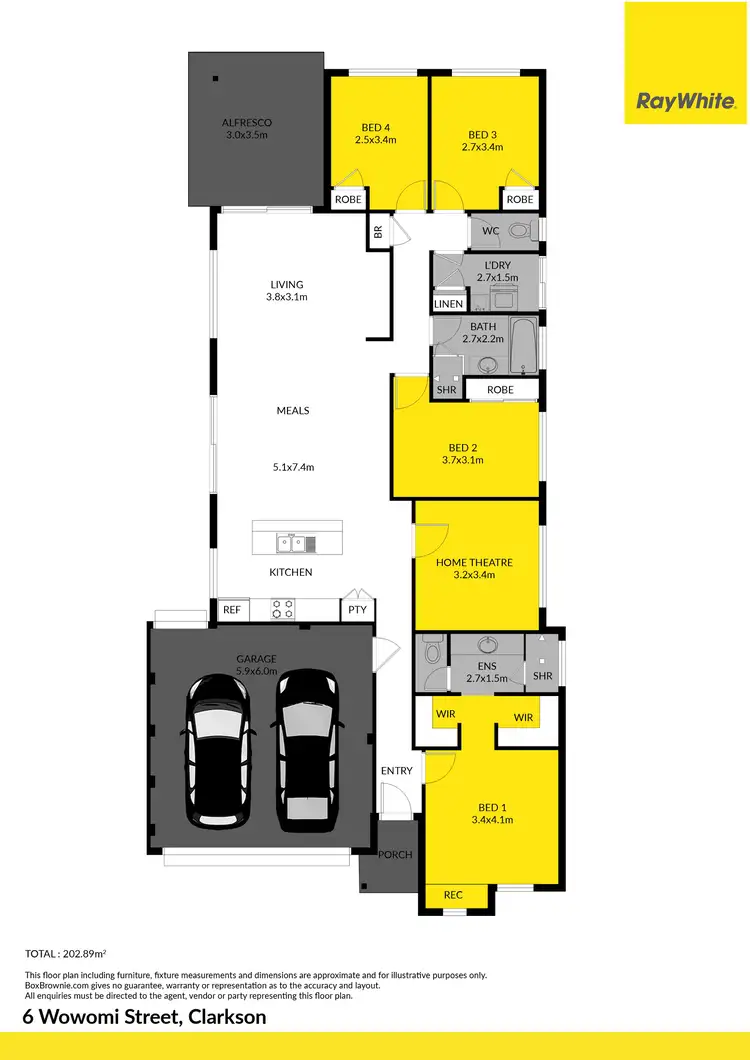 Floorplan of Homely house listing, 6 Wowomi Street, Clarkson WA 6030