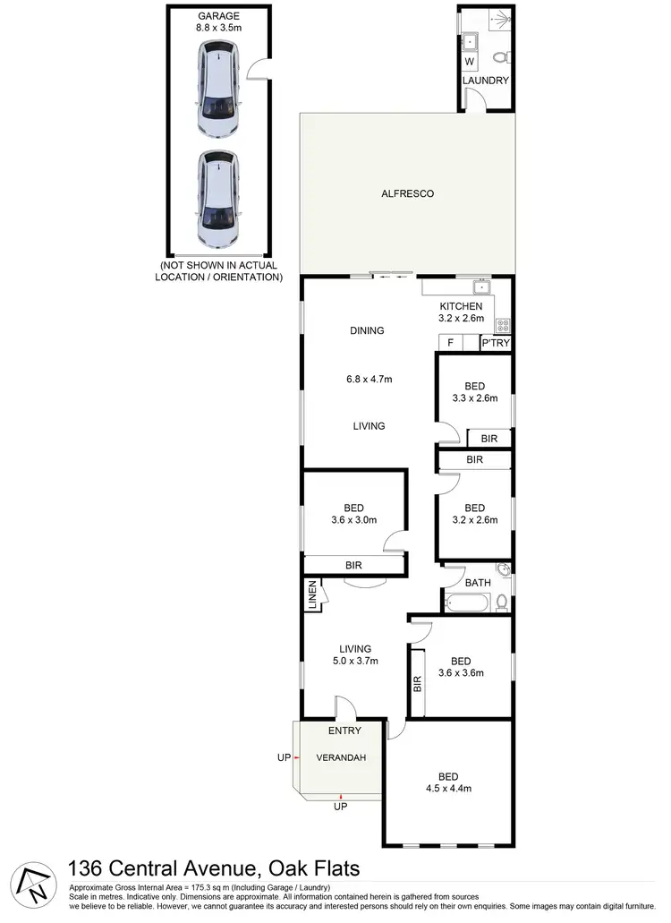 Floorplan of Homely house listing, 136 Central Avenue, Oak Flats NSW 2529