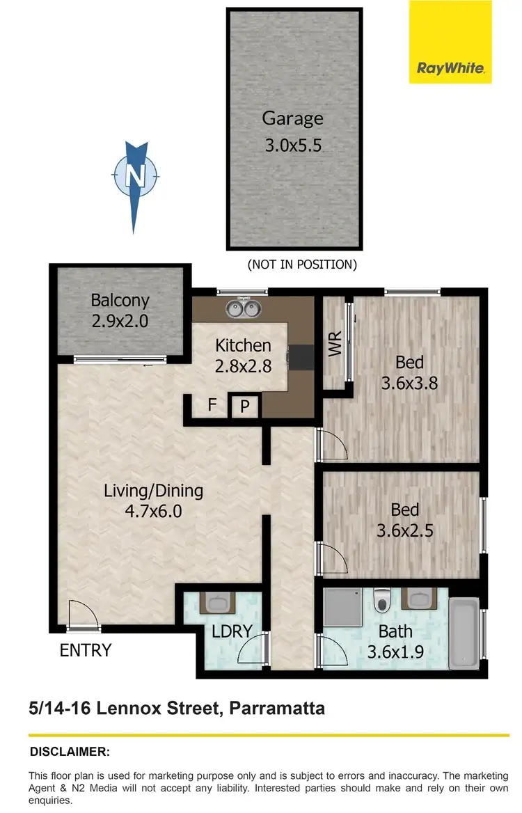 Floorplan of Homely unit listing, 5/14-16 Lennox Street, Parramatta NSW 2150