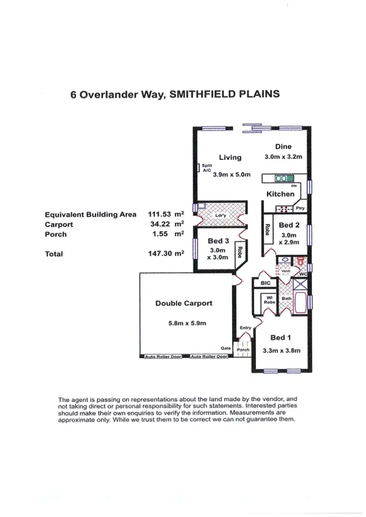 Floorplan of Homely house listing, 6 Overlander Way, Smithfield SA 5114