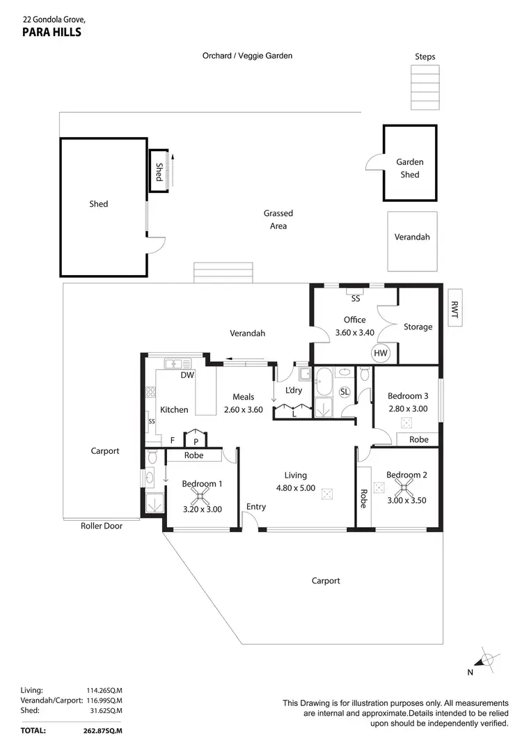 Floorplan of Homely house listing, 22 Gondola Grove, Para Hills SA 5096