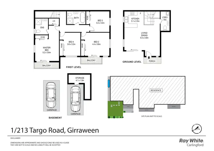 Floorplan of Homely townhouse listing, 1/213 Targo Road, Girraween NSW 2145