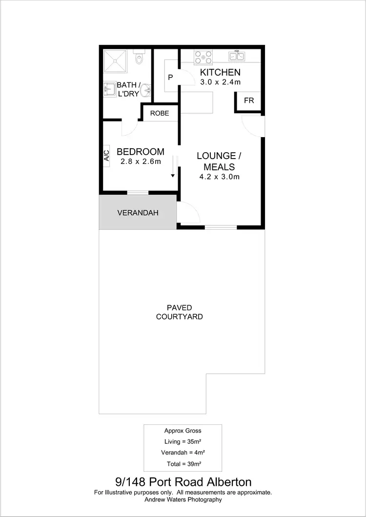 Floorplan of Homely unit listing, 9/146-150 Port Road, Alberton SA 5014