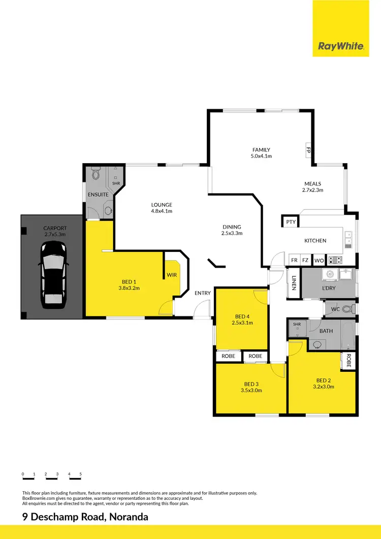 Floorplan of Homely house listing, 9 Deschamp Road, Noranda WA 6062
