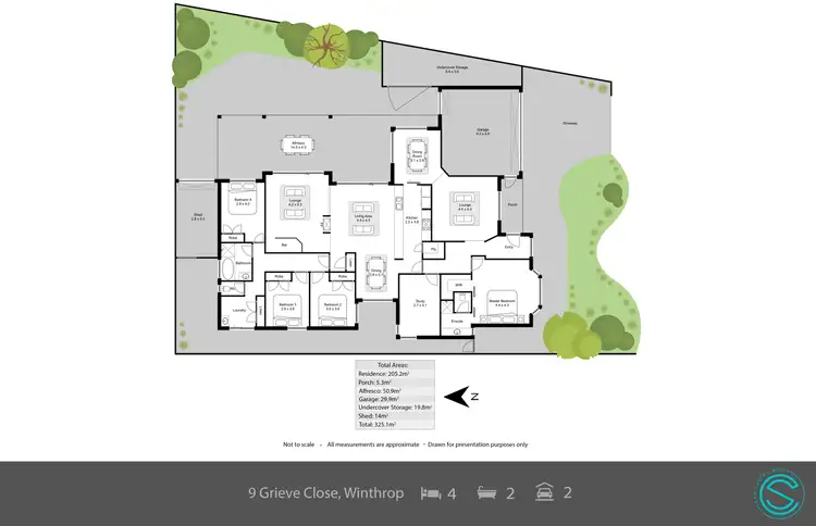 Floorplan of Homely house listing, 9 Grieve Close, Winthrop WA 6150